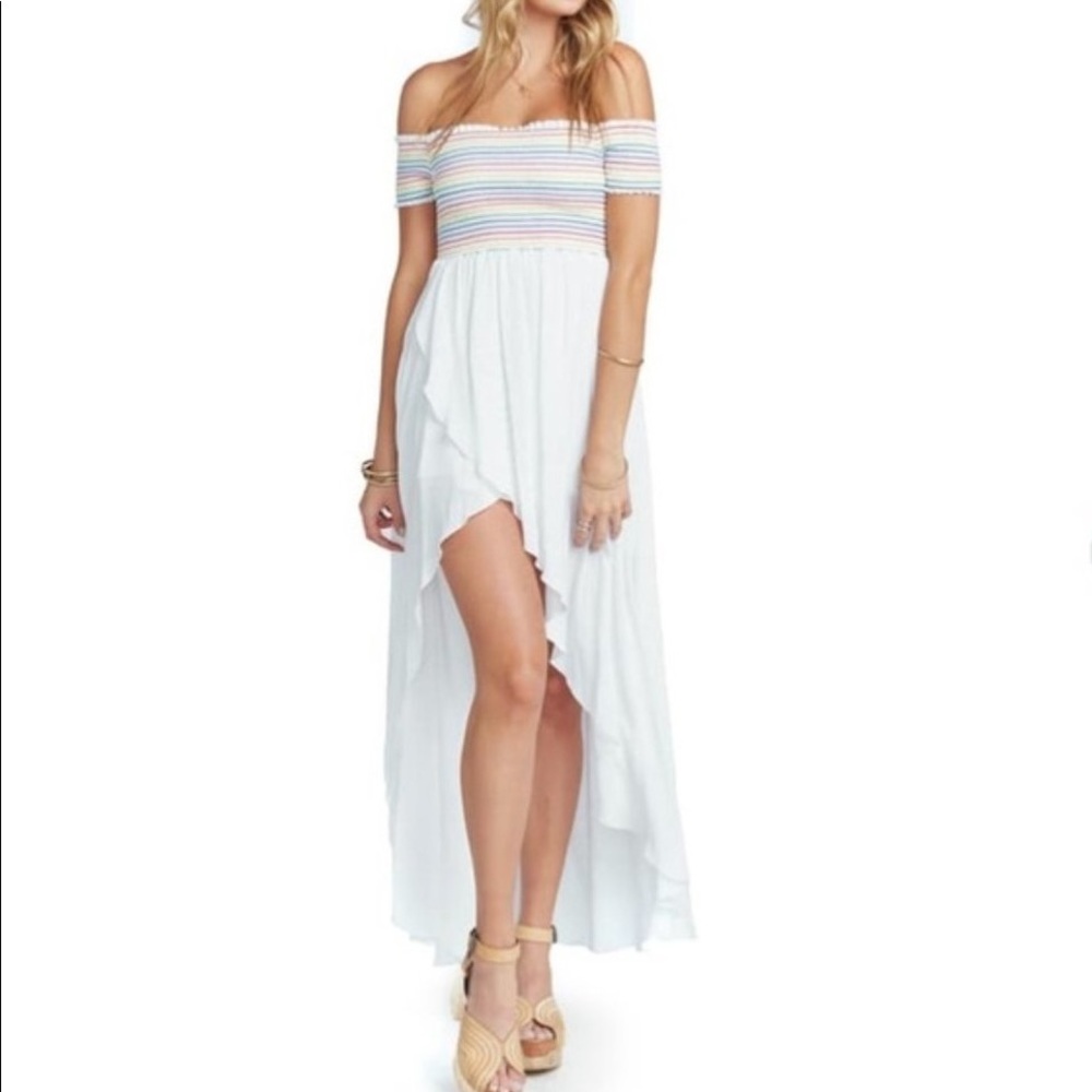 NWT Show Me Your Mumu • Rainbow Willa Maxi Smocked Dress - XS